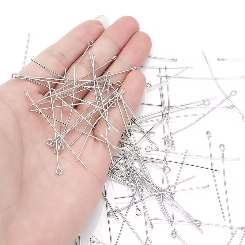 50 Gram Dull Silver Plated Eye pins Jewelry Finding Pick Your Size 16mm-45mm