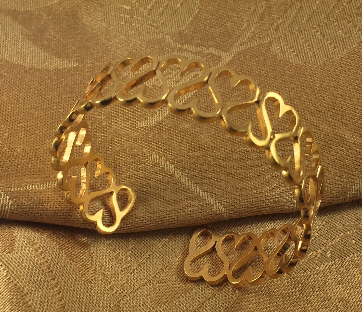 Handmade Gold Plated Brass Cuff Bracelet