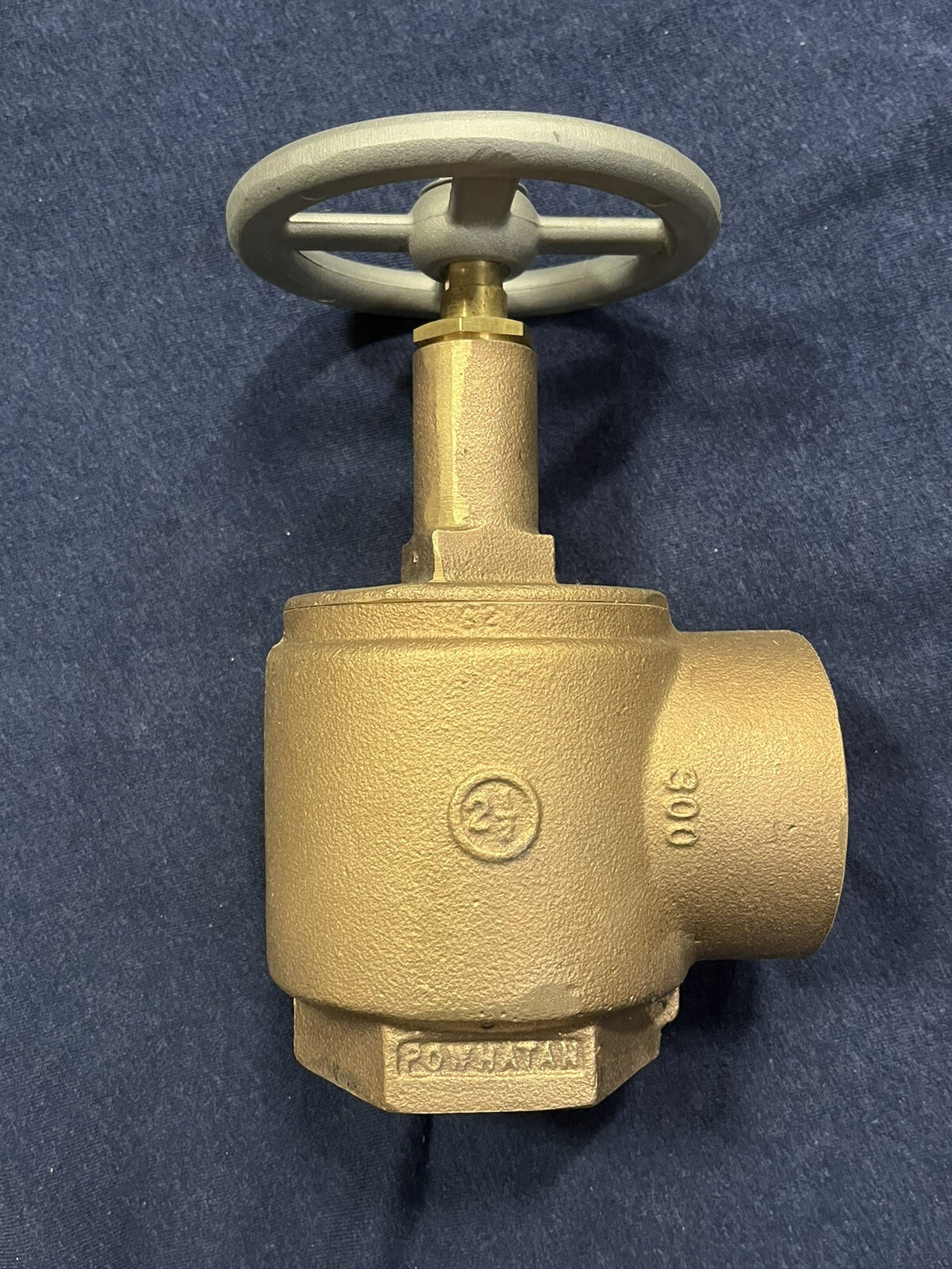 Brass Angle Hose Valve 2-1/2” FNPT x 2-1/2” FNPT, 300 psi *MADE IN USA*