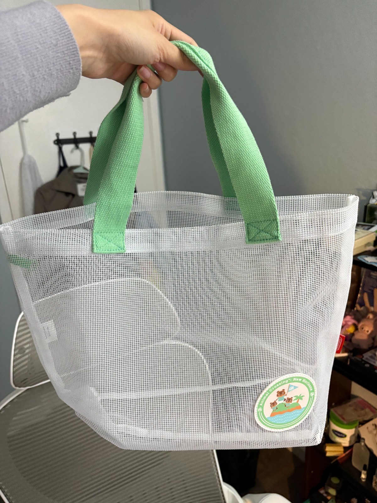 Nintendo animal crossing large capacity waterproof Mesh Carry Tote