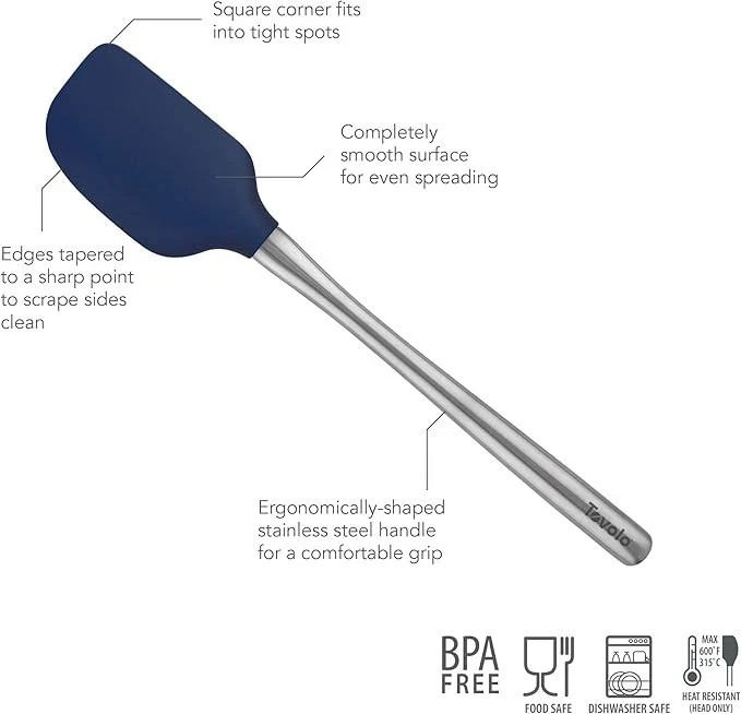 Tovolo Flex Core Stainless Steel Spatula Charcoal