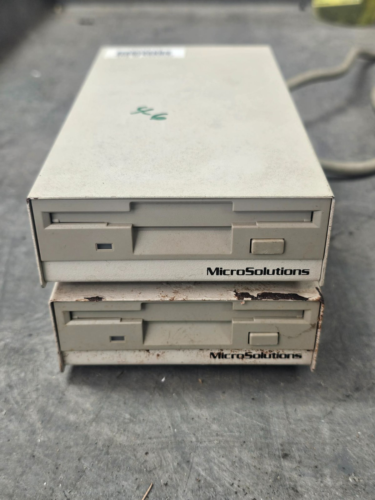 2x Lot - MicroSolutions 014350 Backpack Floppy Drive Parallel Port 1.44MB / 3.5"