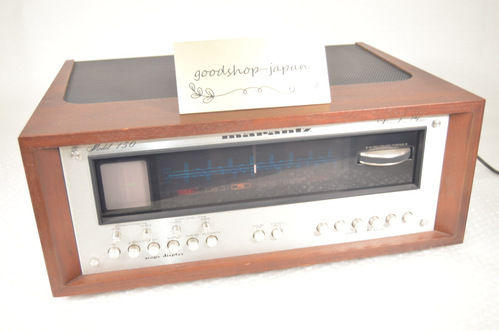 Marantz Model 150 Stereo AM FM Tuner Oscilloscope Walnut Cabinet Excellent