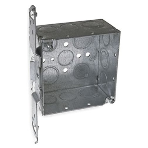 4" Square Welded Electrical Box 2-1/8 Deep TS Bracket Concentric KO's ~Raco 235