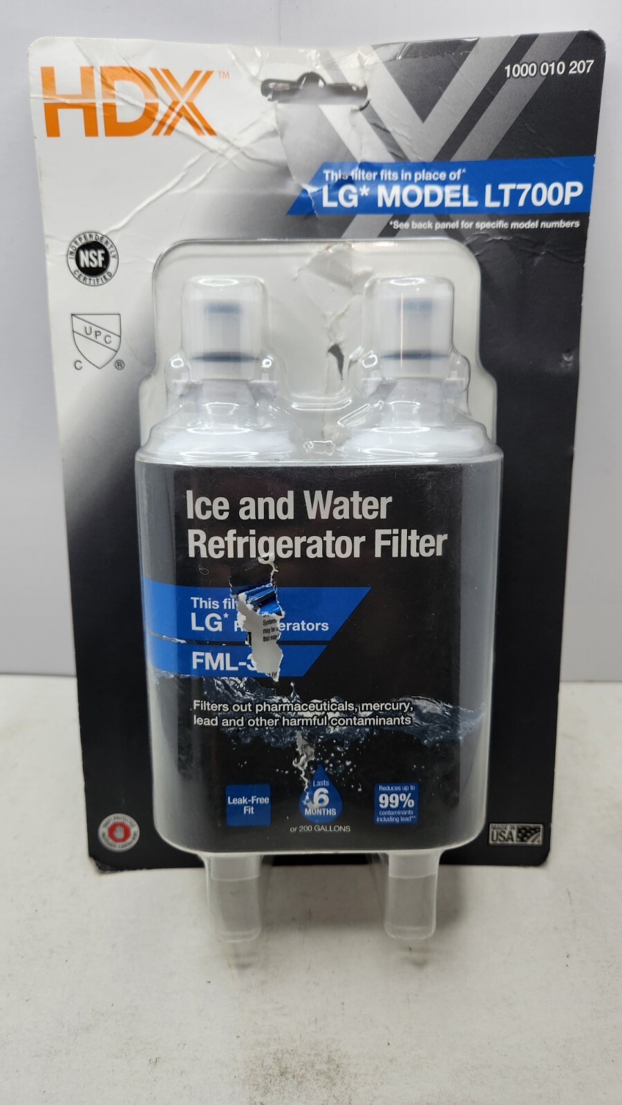 HDX FML-3 ICE & WATER REPLACEMENT REFRIGERATOR FILTER LG MODEL LT700P | 2 PACK