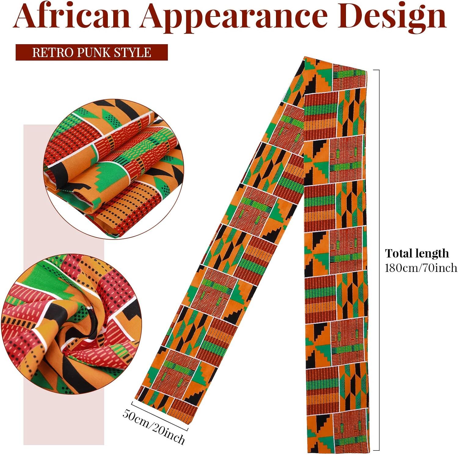 Jiuguva 2 Pcs African Kente Pattern Kufi Hat Men and...