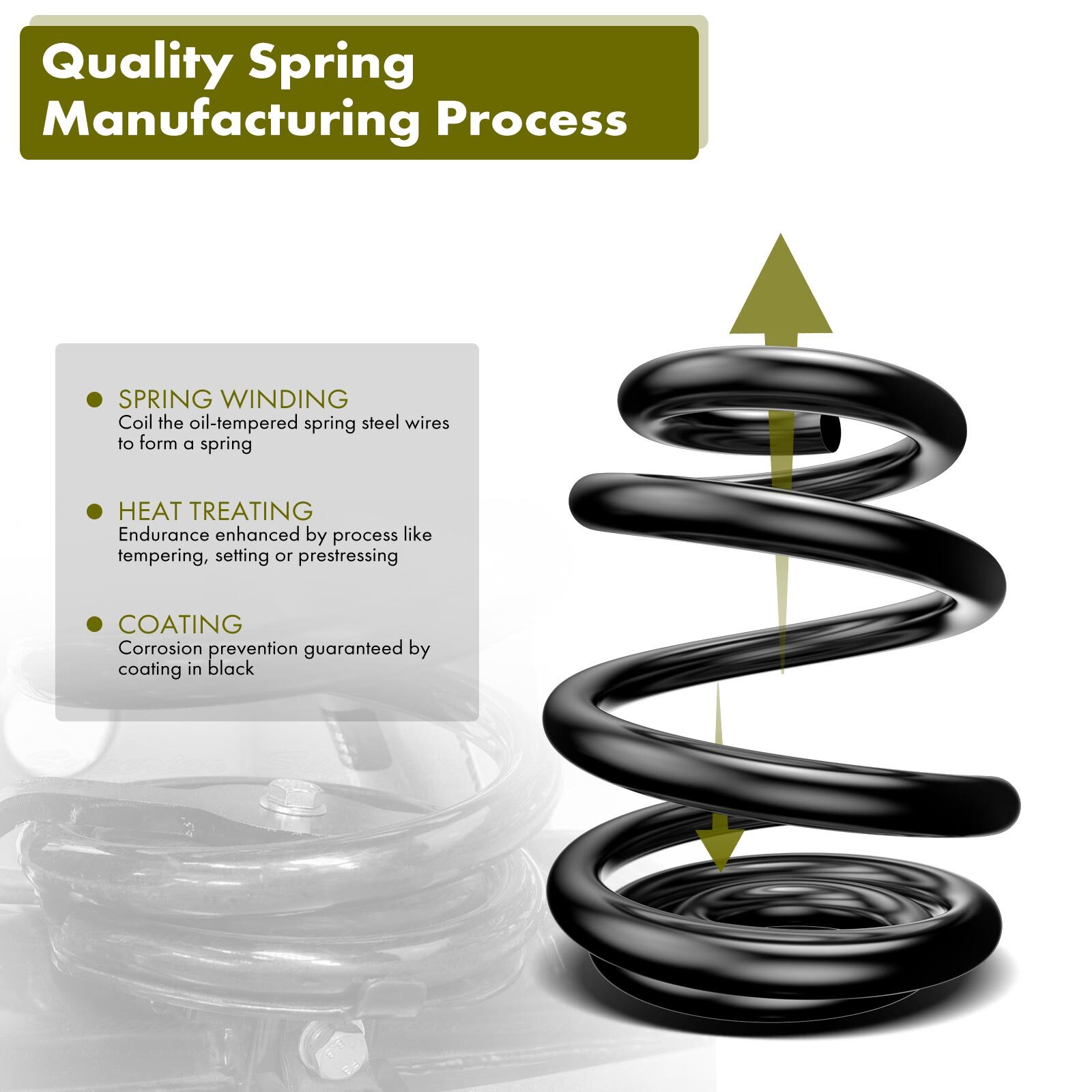 2Pcs Coil Springs for Chevrolet Malibu Monte Carlo El Camino GMC Olds Buick Rear