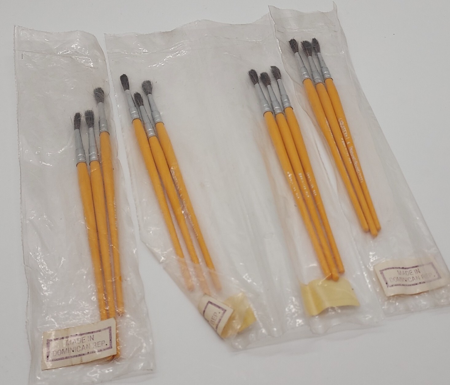 NOS Liquitex 4 Sets (  12 pcs ) Natural Round 1127 Paint Brilushes #4