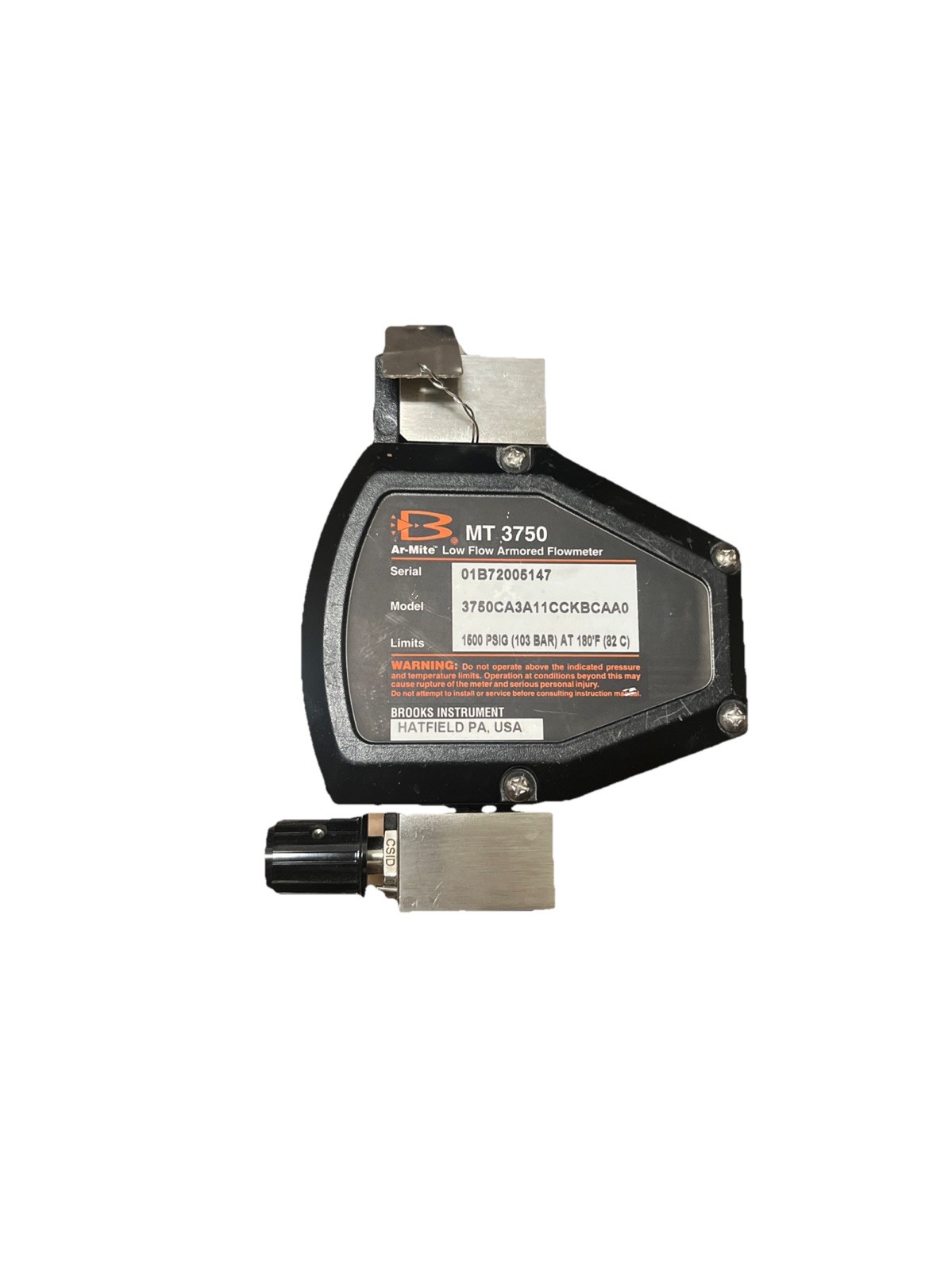NEW Brooks At-Mite Low Flow Armored Flow Meter MT3750  3750CA3A11CCKBCAA0