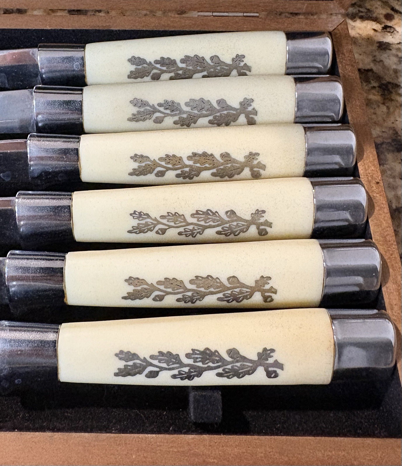 Silver Inlay Steak Knives