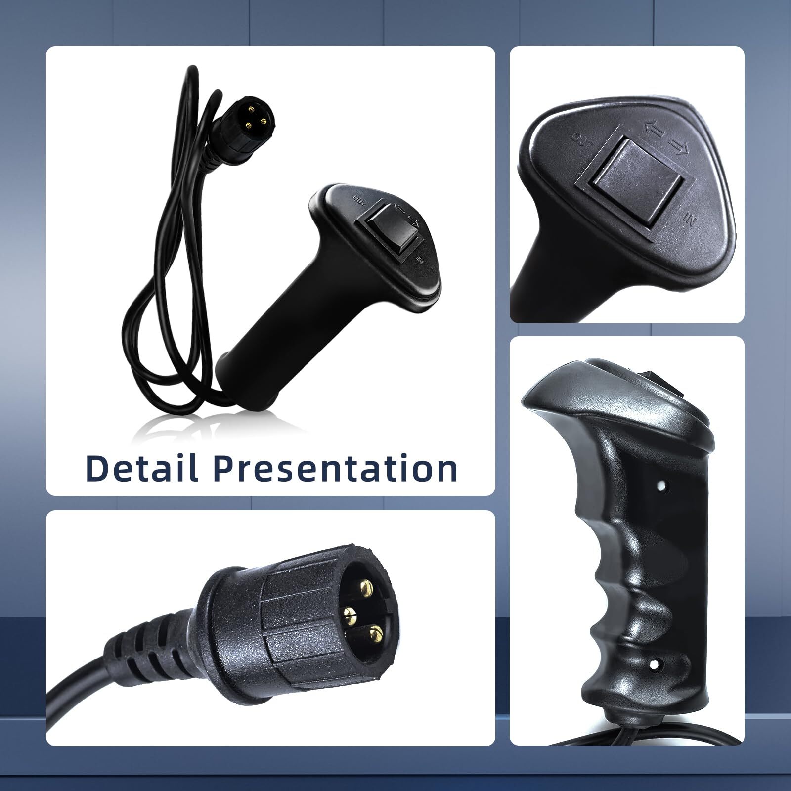 3 Prong Winch Remote Controller 12V 1.5M Electric Winch Remote Control Contro...