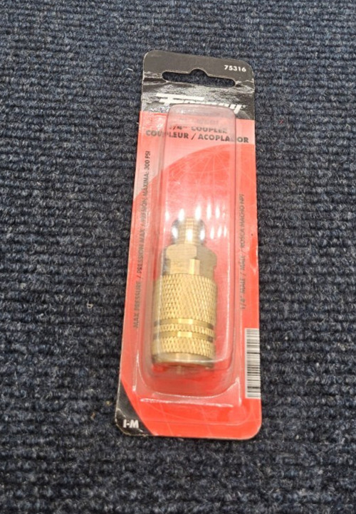 QTY 3 Forney 75316 Air Fitting Coupler Male NPT 1/4" X 1/4" 300 PSI Max Pressure