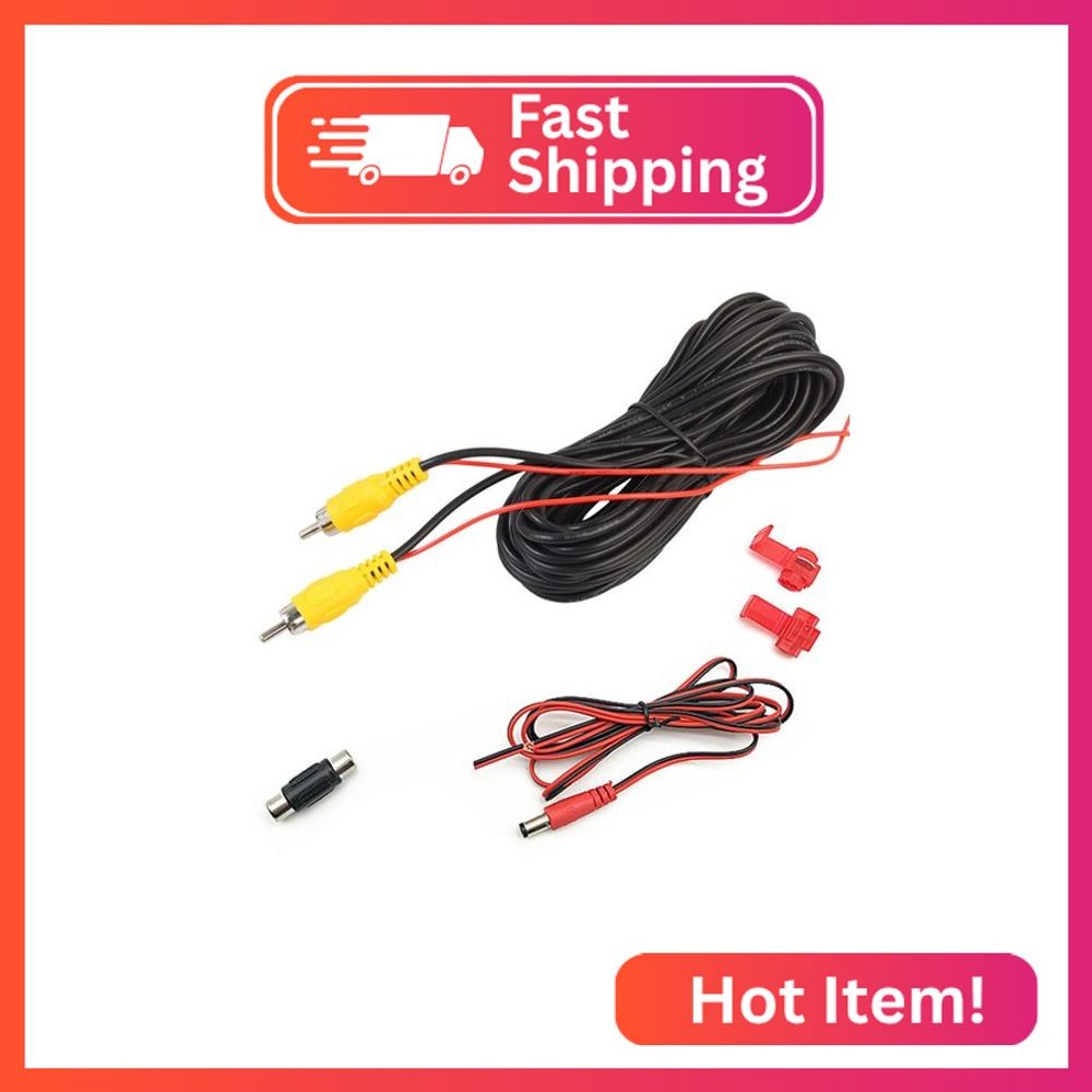 RCA Video Cable, Backup Camera Extension Cable, 100% Shielded, RCA Video Female