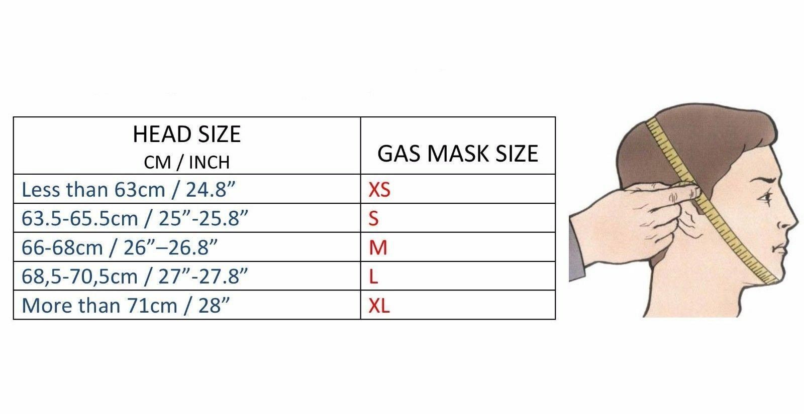 Soviet era Gas Mask GP-5 respiratory protection SMALL Size
