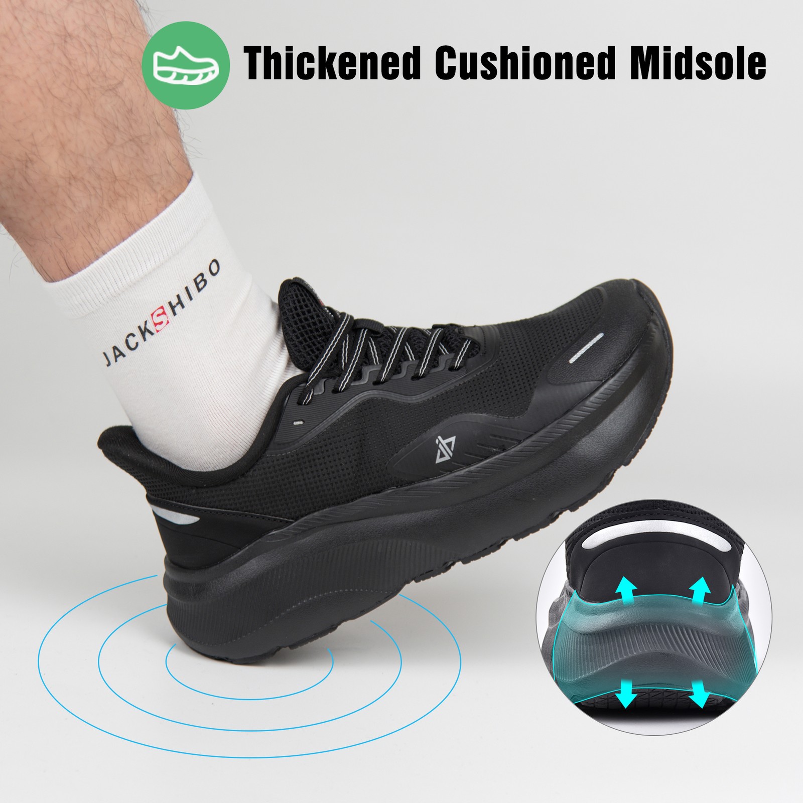 Men Wide Toe Box Shoes Arch Support Plantar Fasciitis Orthopedic Tennis Sneakers