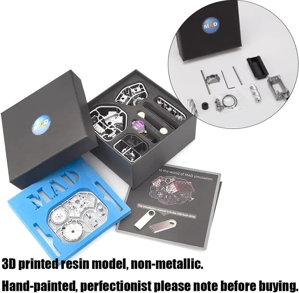 Mini V8 Engine Kits That Runs, V8 Model Engine Kit Cison Engine MAD RC Engine Mo