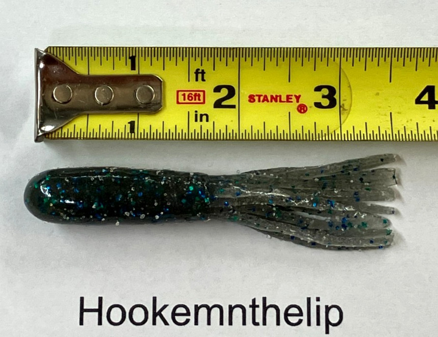 3.5" Dipped Salty Bass Tubes 50 pack (choose color) Fishing Lures US Made Gitzit