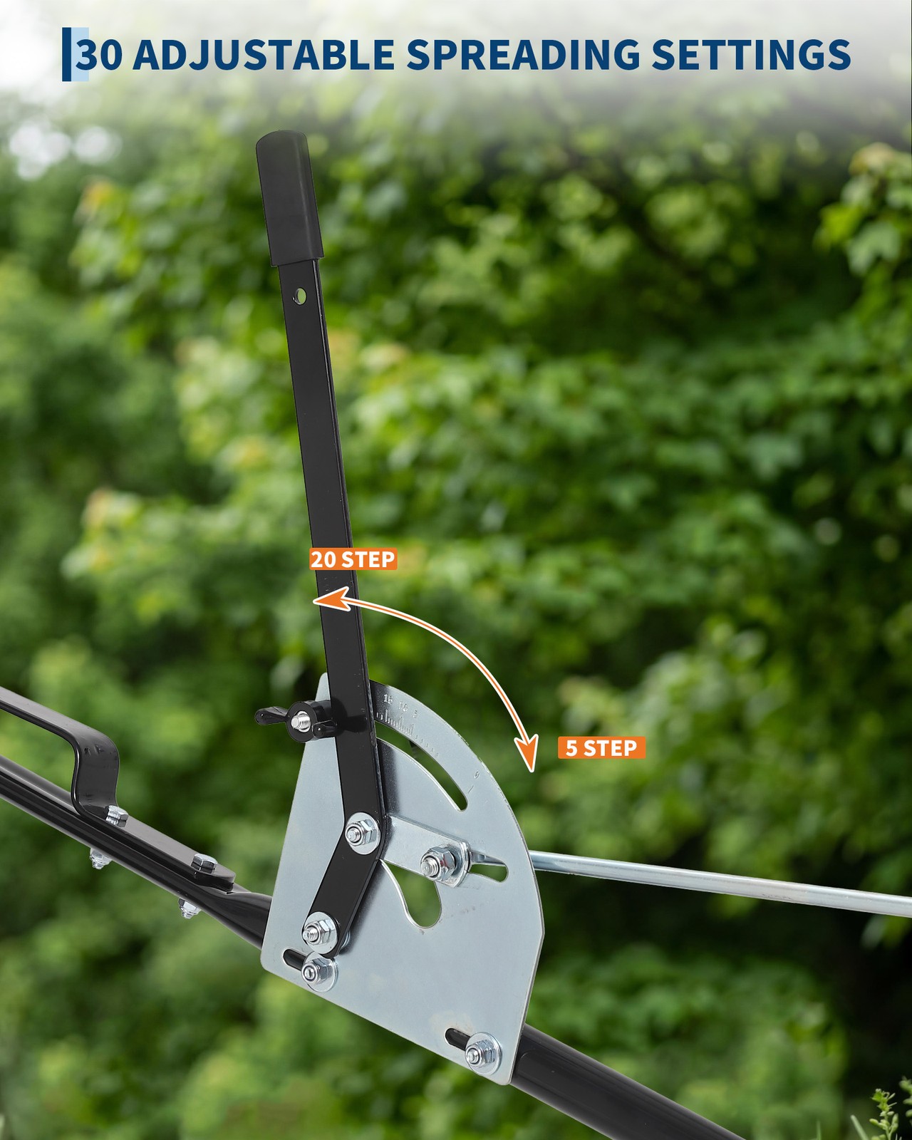 130 LBS Adjustable Tow Behind Broadcast Spreader Pull Behind Fertilizer Spreader