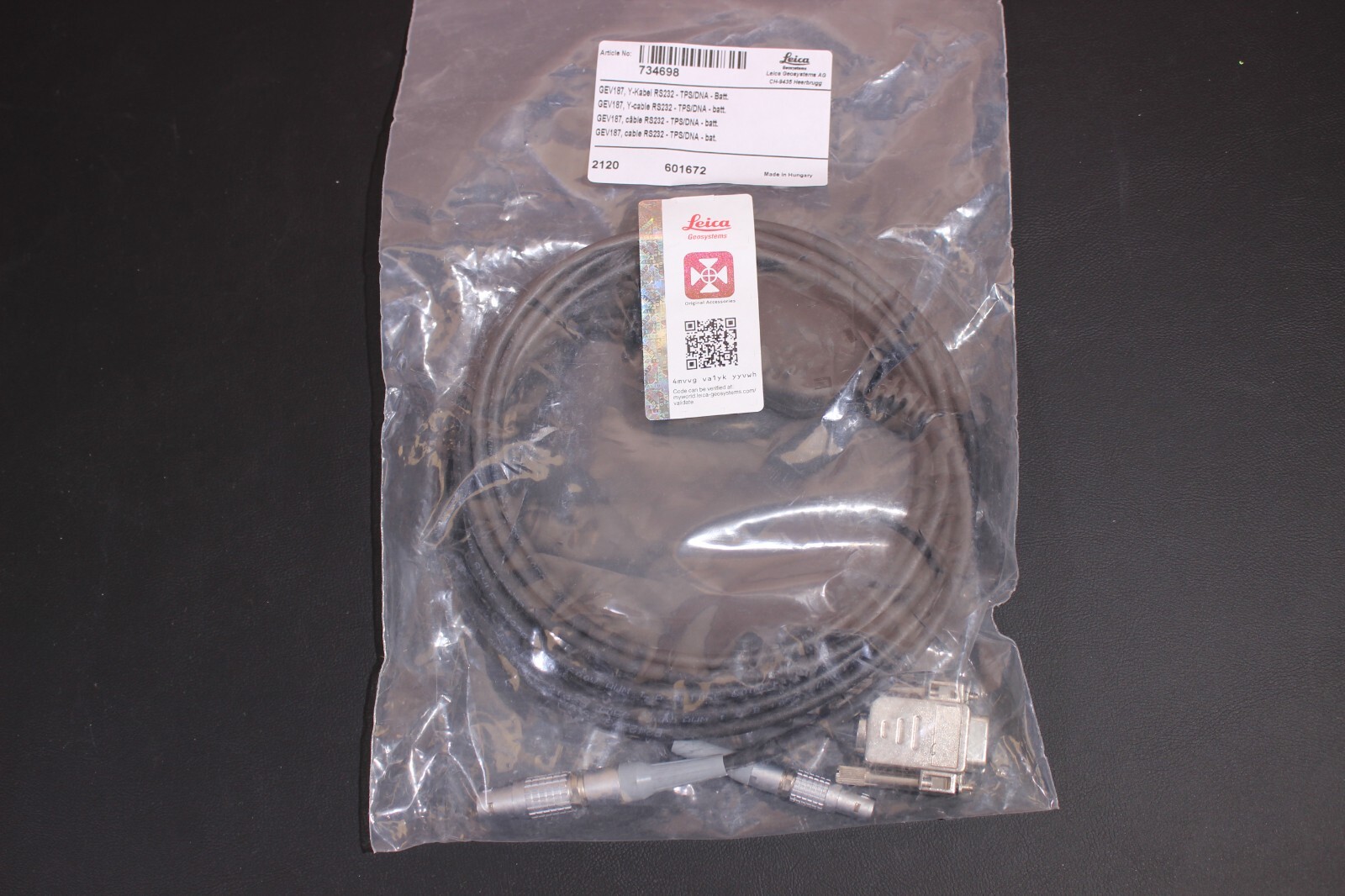 Leica GEV187 Y-Cable TPS/DNA 734698