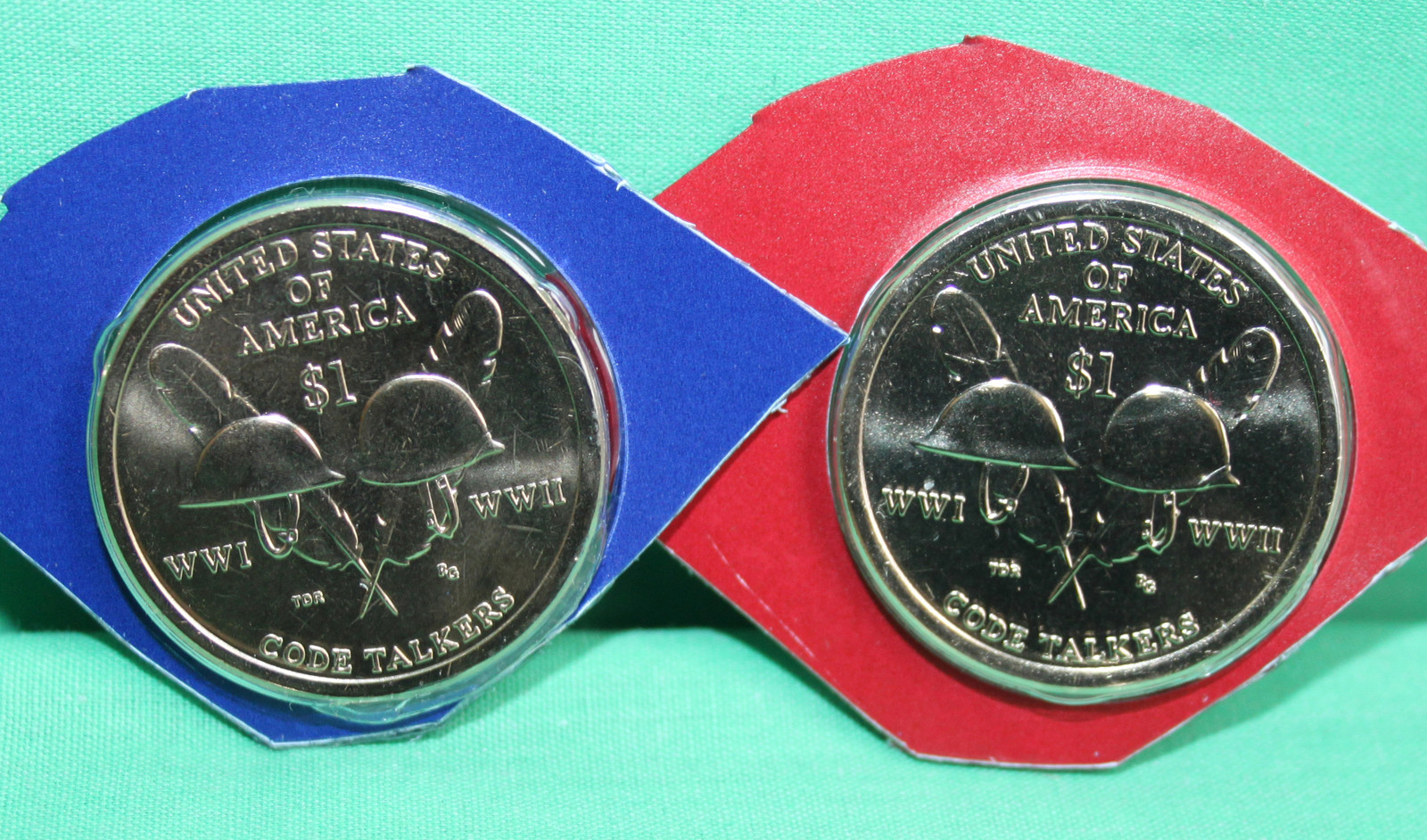 2016 P and D Sacagawea Dollar BU 2 Coins WW II Native American Code Talkers