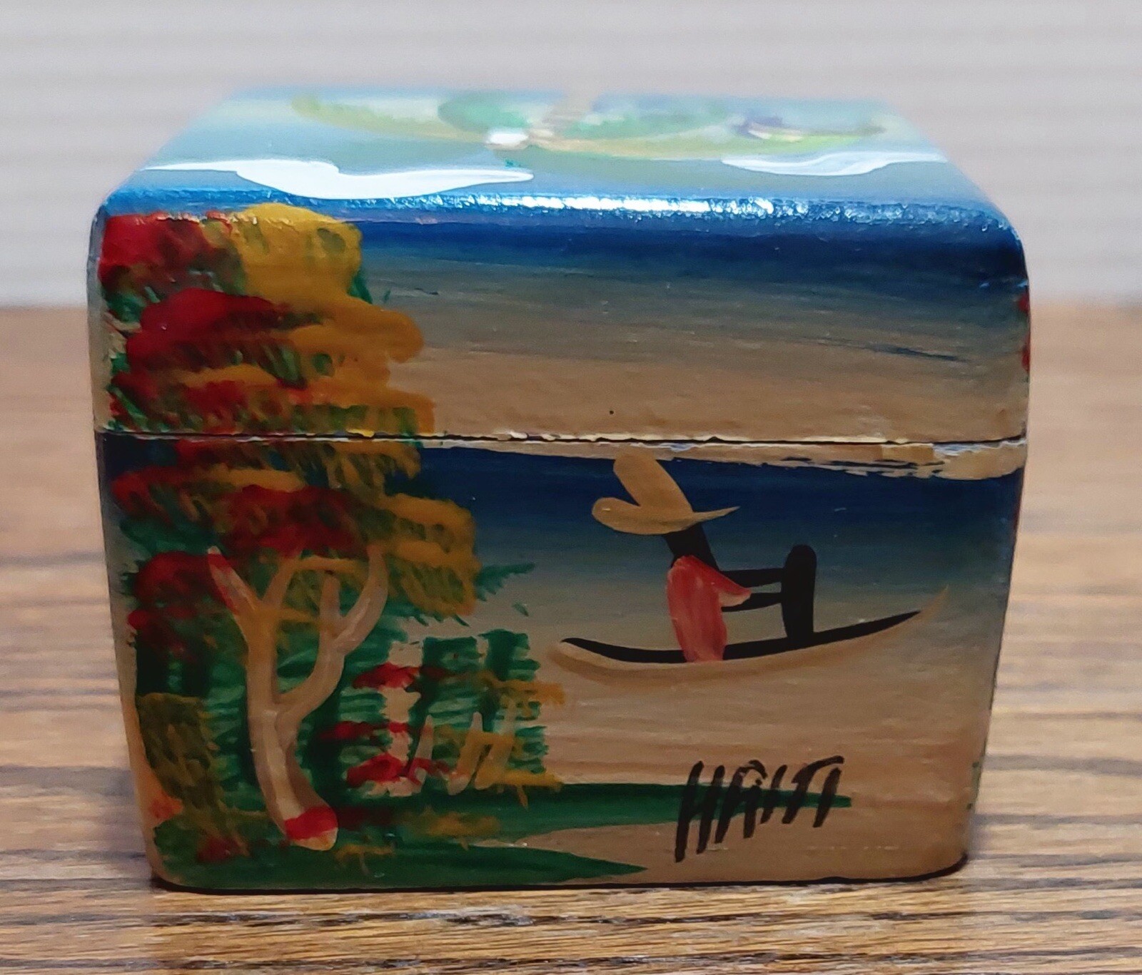 Hand Painted Haiti Wooden Box
