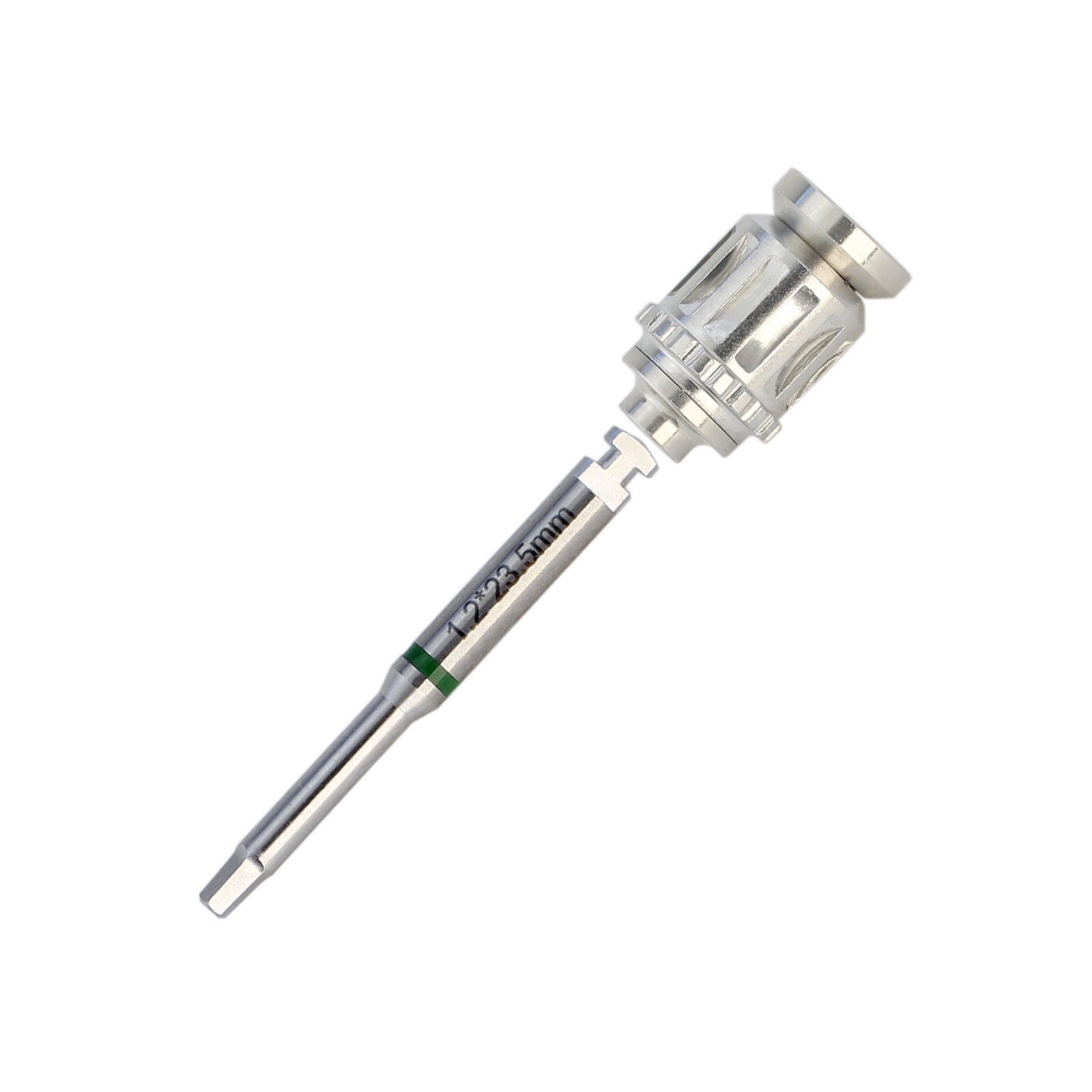 Implant Driver Adapter 7mm Latch to Manual Torque Wrench Ratchet Straumann Style