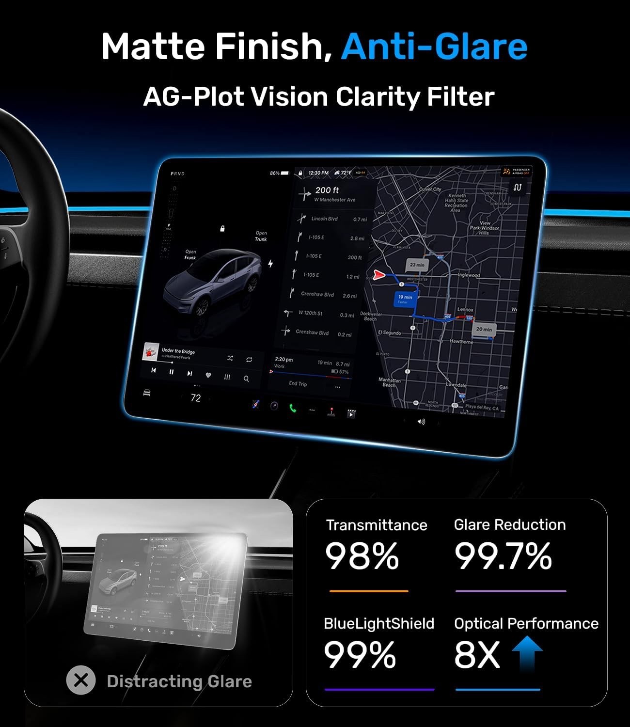 Zanch Tesla Screen Protector Model S/X