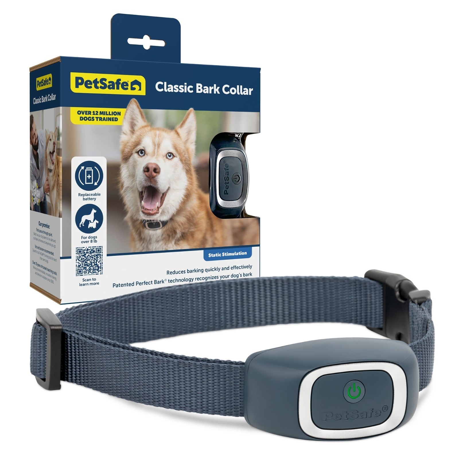 PetSafe Bark Control Collar - Waterproof Basic Bark Control Collar for Dogs 8 lb