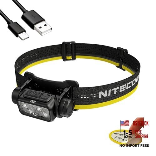 NU43 Rechargeable Headlamp, 1400 lumens USB-C Bright Lightweight for Camping,