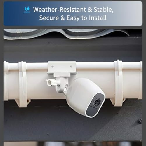 Universal Solar Panel Gutter Mount for Ring Arlo Eufy Wyze Reolink Solar White