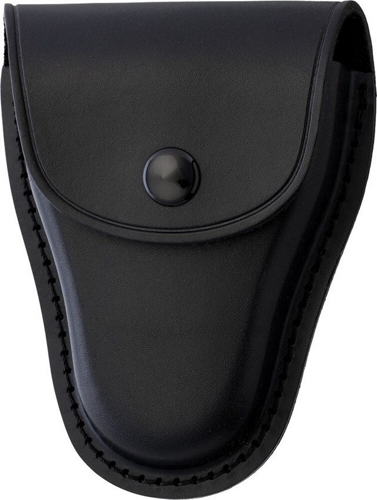 Sheaths Black Smooth Finish Leather Handcuff Case - SH1239-HCC001