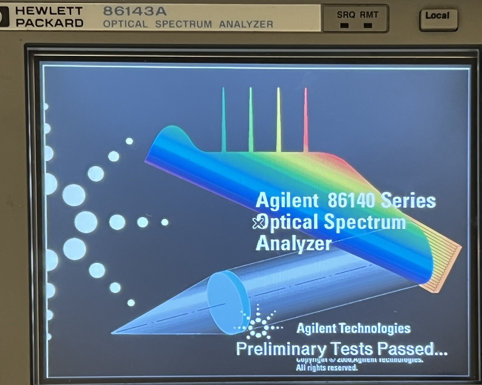 Agilent  86143A -006 US38380210 Optical Spectrum Analyzer (OSA)