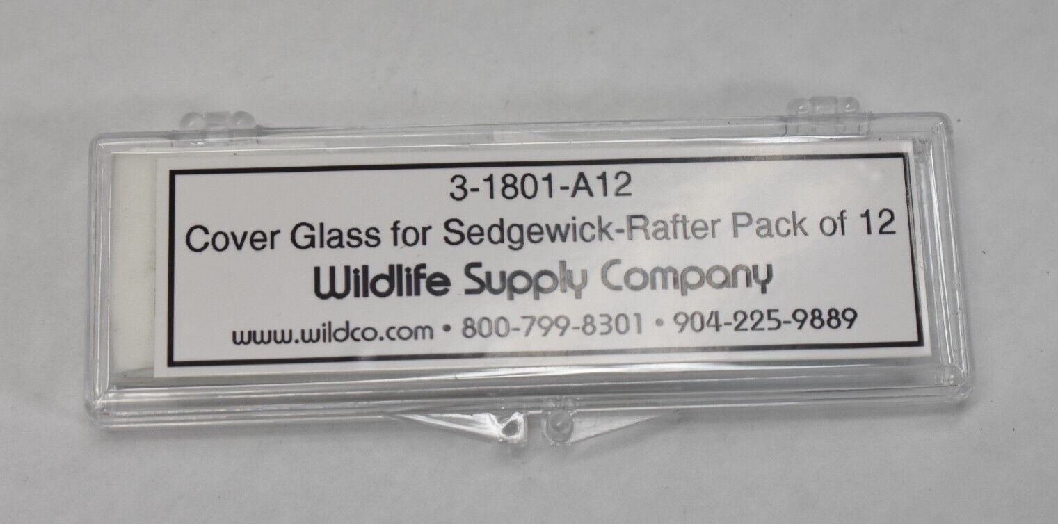 Wildlife Supply Company Cover Glass for Sedgewick-Rafter 3-1801-A12 Lot of 12