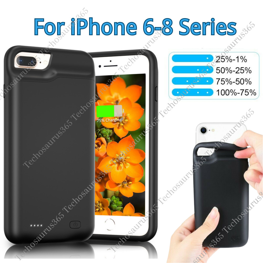 External Battery Case Charger For iPhone 8 7 6 SE Power Bank Fast Charging Cover