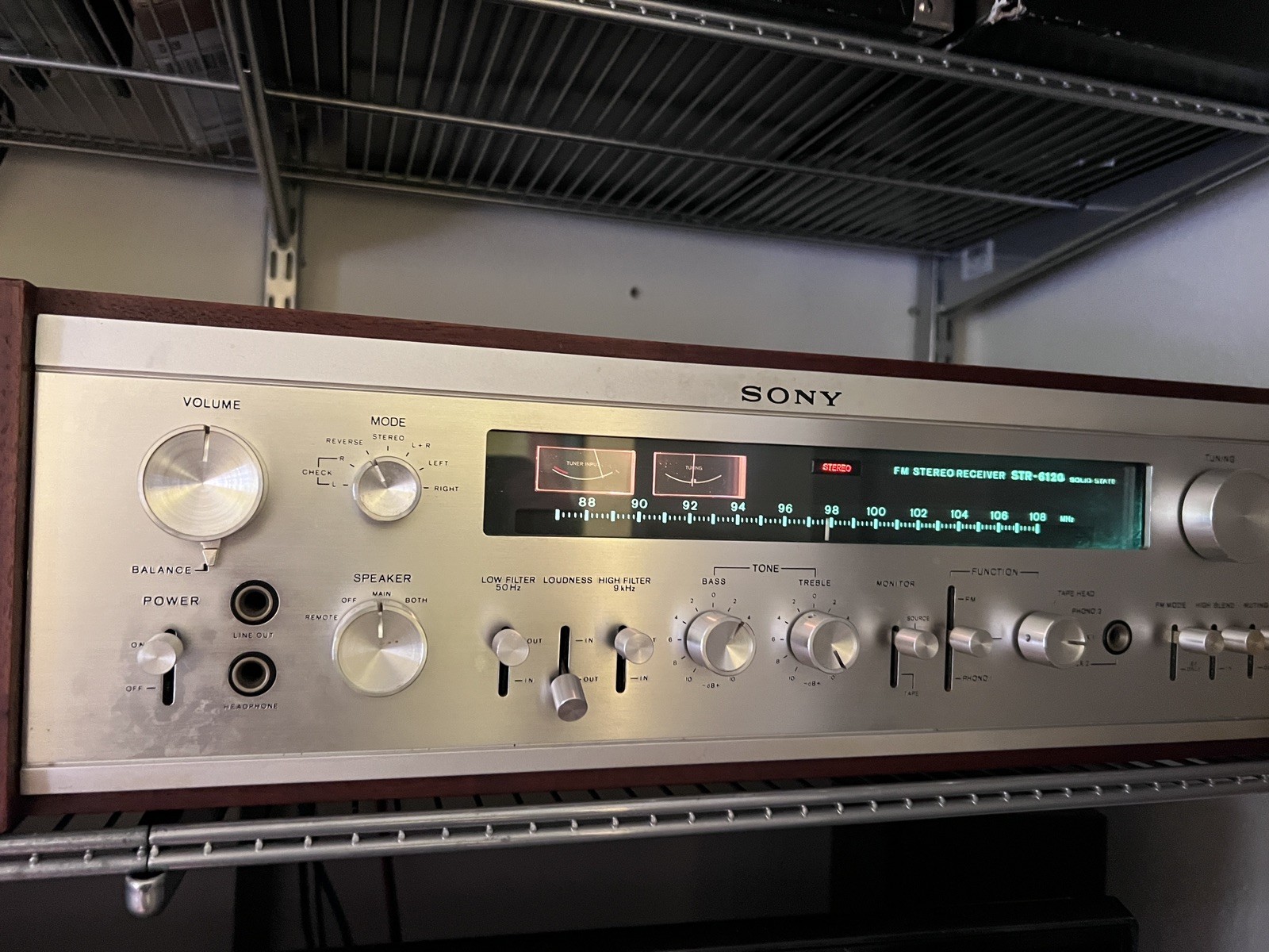 Rare Sony 6120 Stereo Receiver 1968 - Top of the Line - Wood Cabinet - Serviced