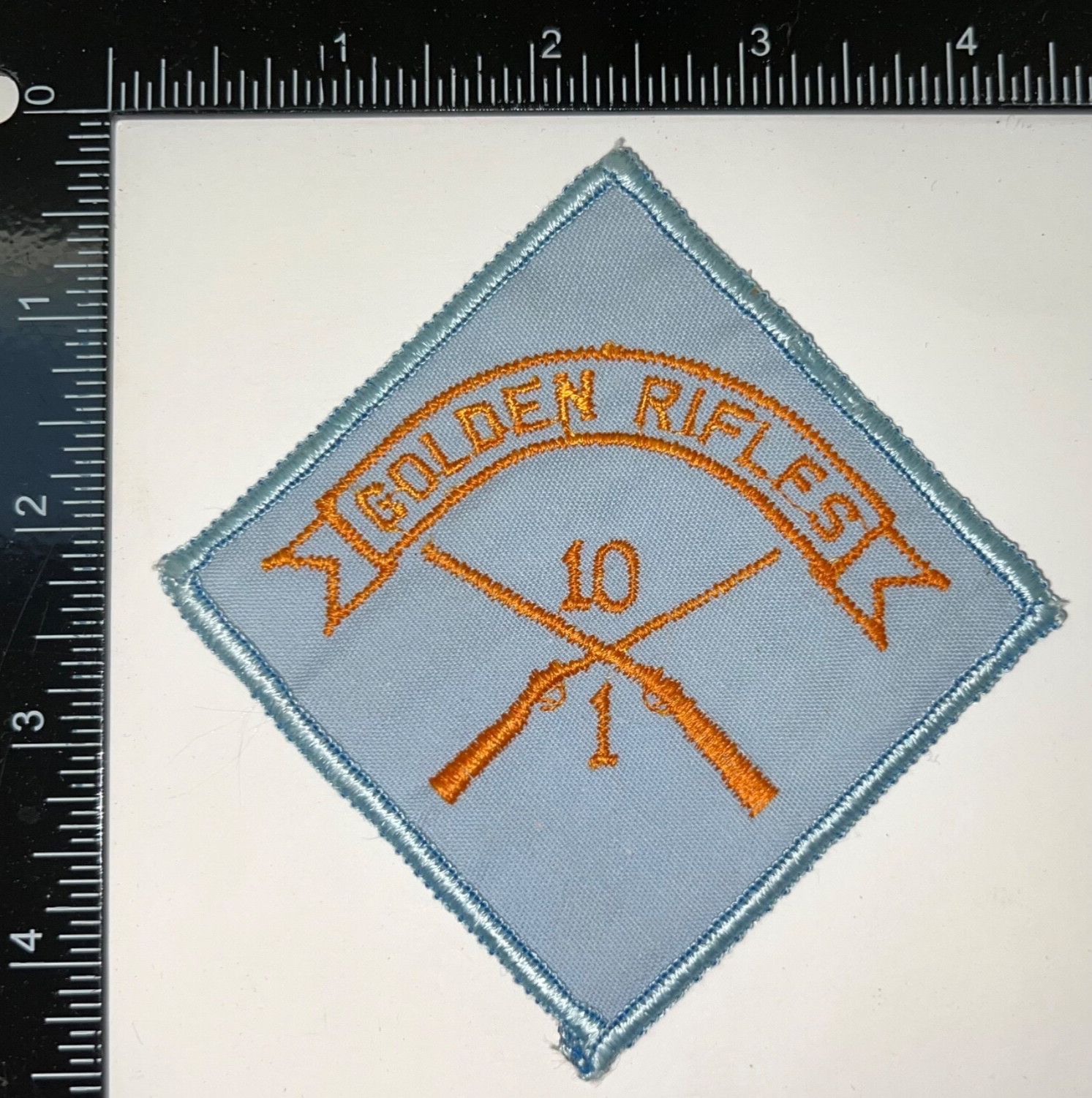 Cold War US Army 10th Infantry Regt 1st Bn Golden Rifles Twill US Made Patch