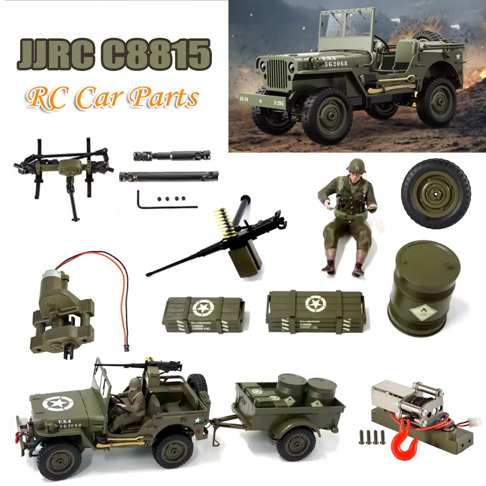 JJRC C8815 4WD RC Car Parts Jeep Tires Motor Receiving Board Winch Gearbox