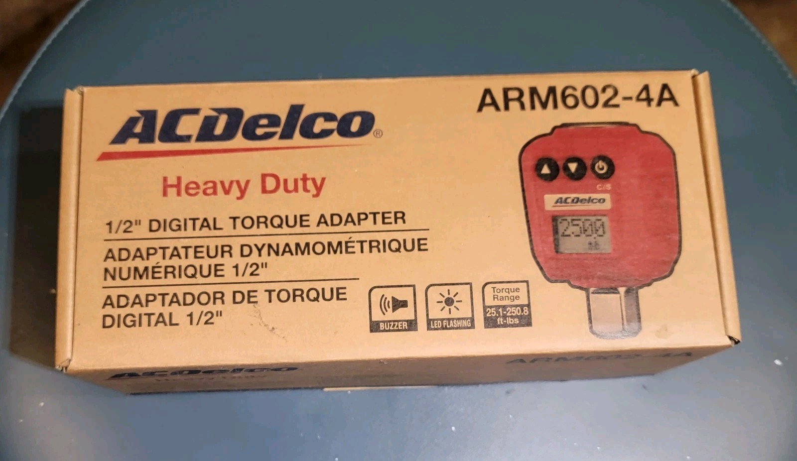 ACDelco ARM602-4A 1/2" (25 to 250 ft-lbs.) Heavy Duty Digital Torque Adapter