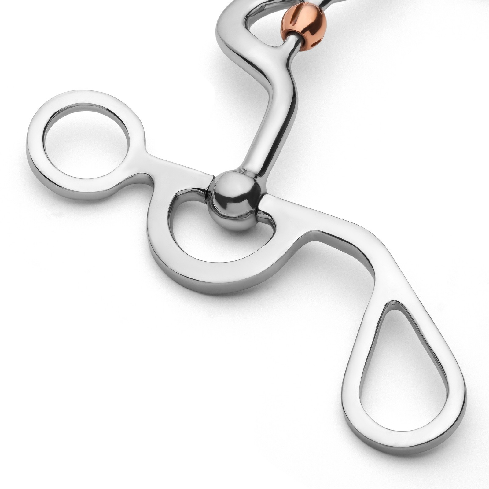 Showman Argentine Shank Bit w/ Smooth Low Port Copper Rollers