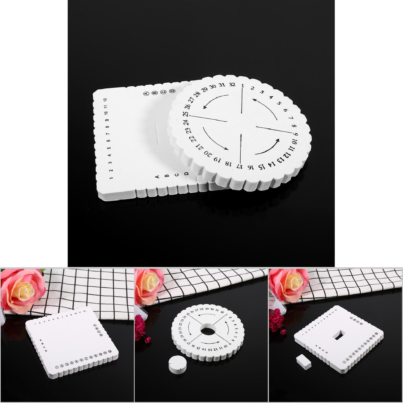 2Pcs Round Kumihimo Disc For Handmade Cord Bracelet