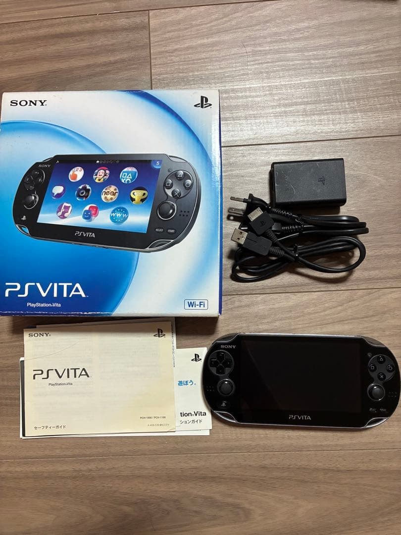 Sony PS Vita PlayStation Console PCH-1000 Crystal Black with Box Tested