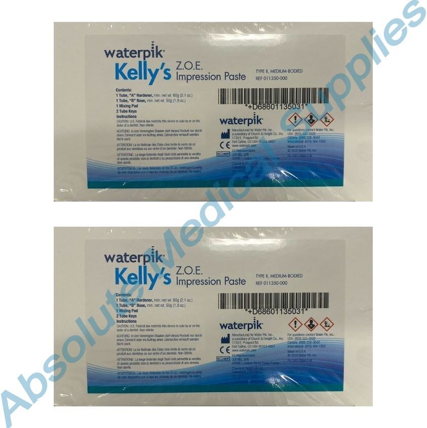 *2-Packs* WaterPik Kelly's Z.O.E. Type II Impression Paste Kit 011350-000