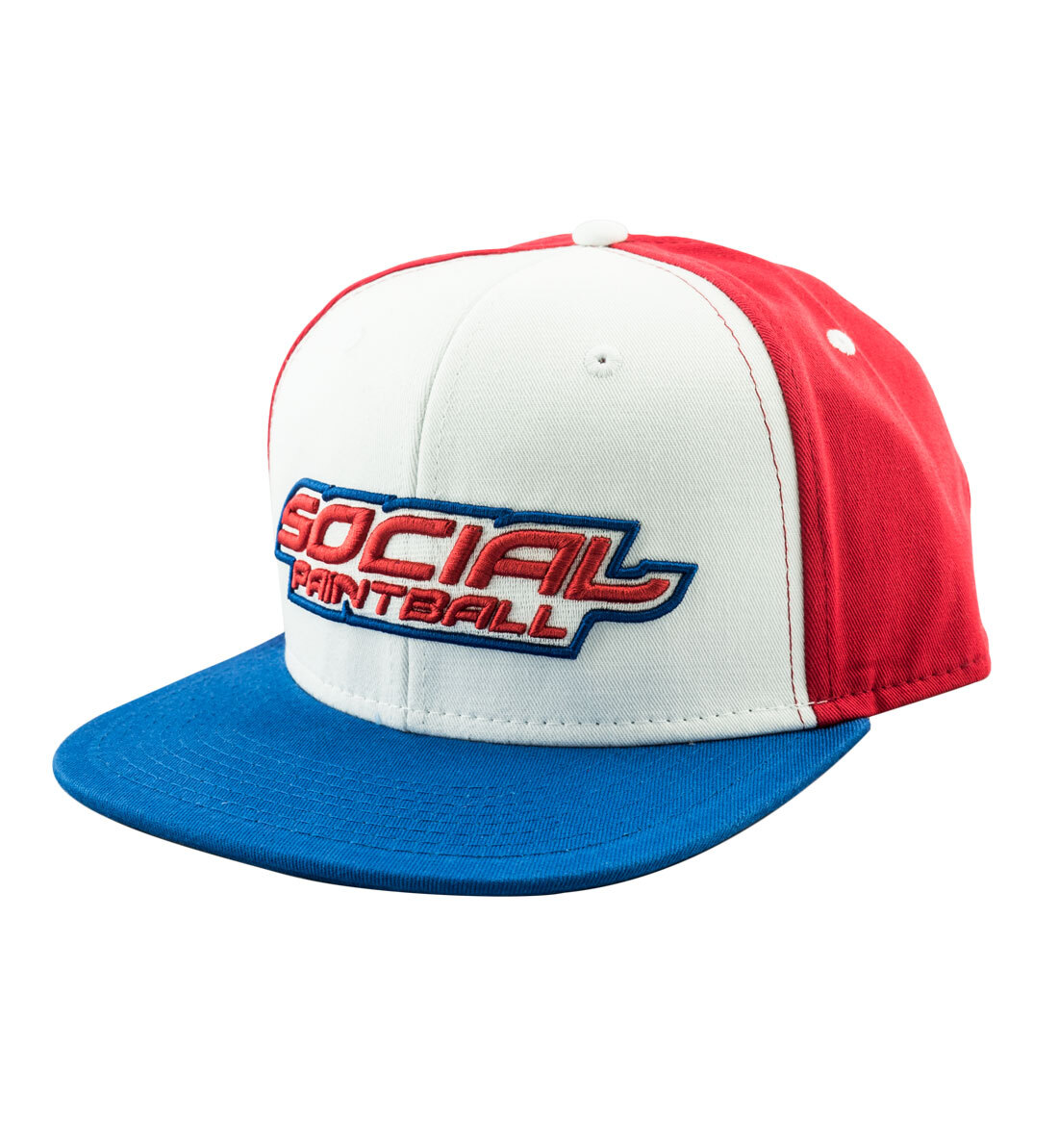 Social Paintball Snapback Hat - Social USA, Red White and Blue Free Shipping