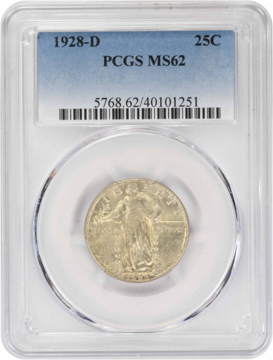1928-D Standing Liberty Silver Quarter MS62 PCGS