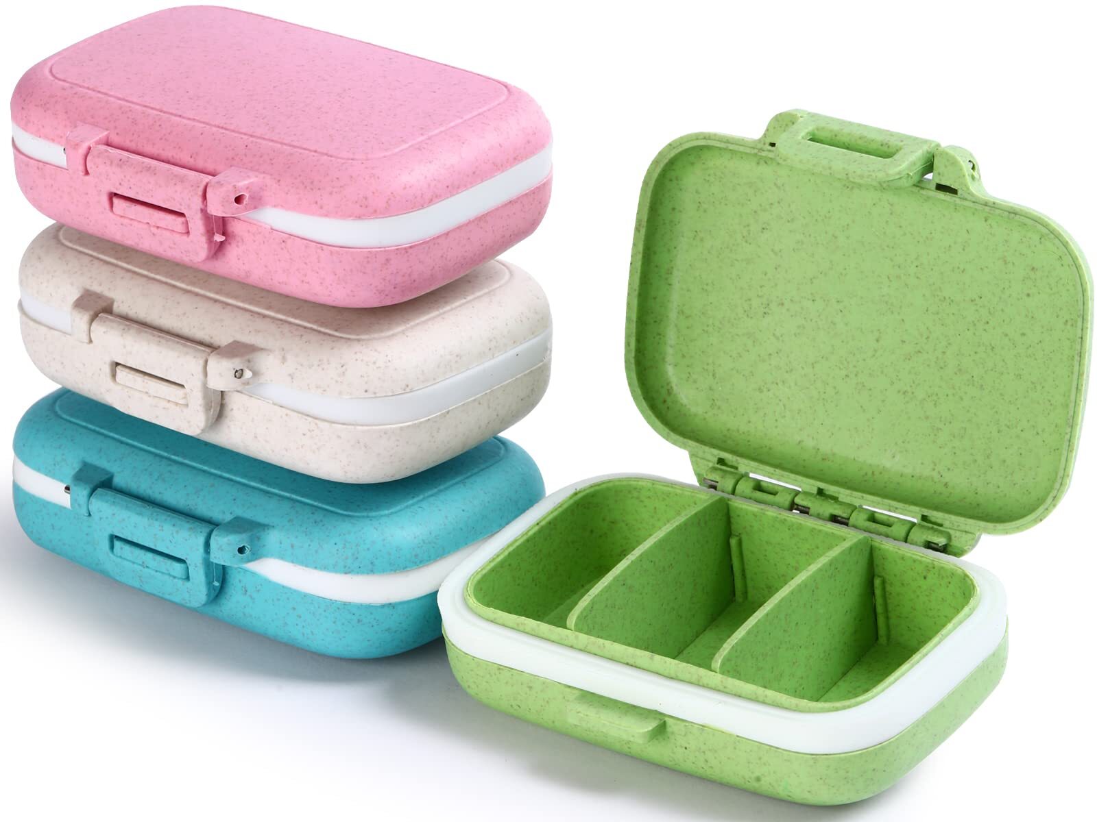 4 Pc Pill Case 3 Removable Compartments Pill Box Bpafreeday Pill Organizer/3 Tim