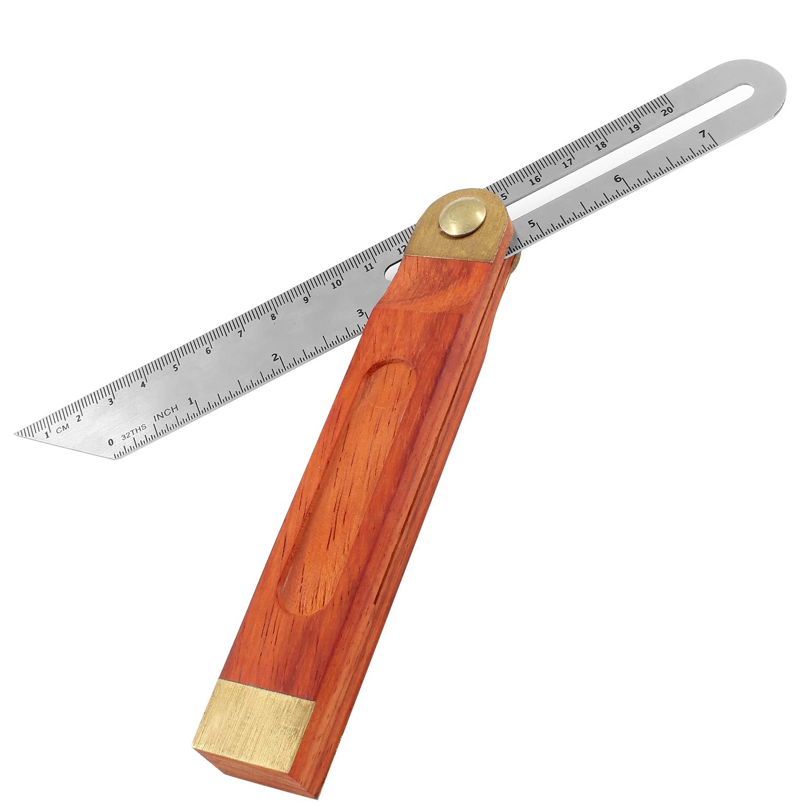 9 Inch T-Bevel Angle Finder Sliding Protractor Hardwood Handle Metric Ruler Tool