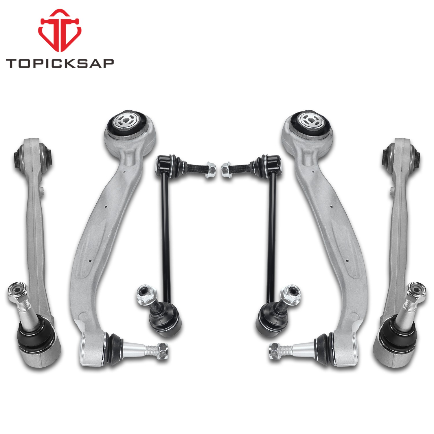 6Pcs Front Lower Forward Rearward Control Arms Sway Bars for 16-19 Chevy Camaro