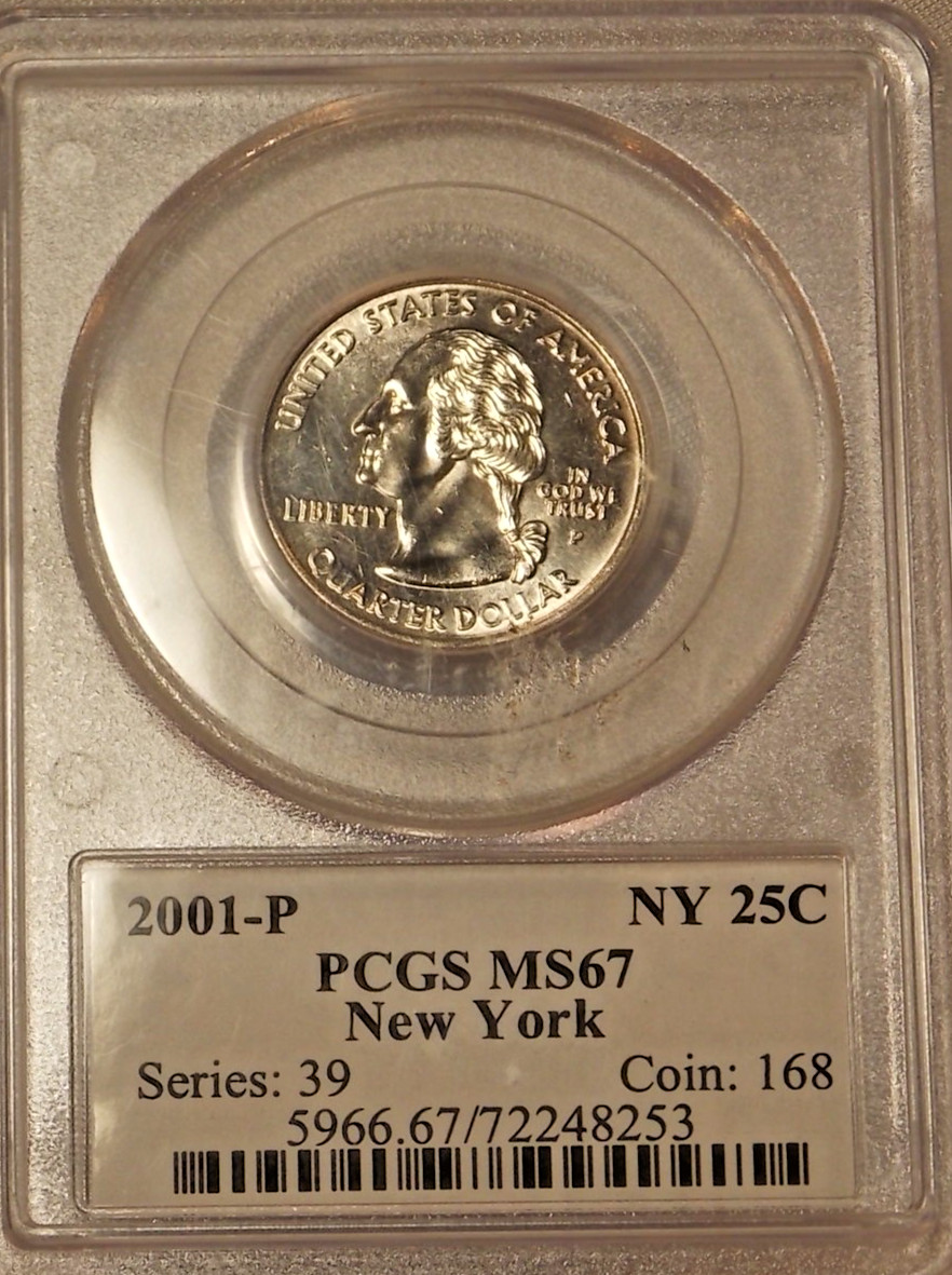 2001-P   PCGS GRADED  New York Quarter   MS67  PCGS