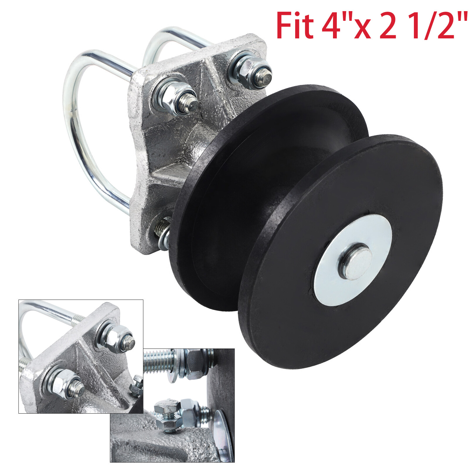 4" Round Post x 2 1/2" Round Gate Frame Nylon Cantilever Roller For Sliding Gate