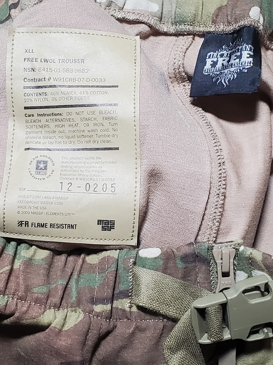 NEW Massif Element Lite LWOL FR Softshell Pants MULTICAM Cold Weather